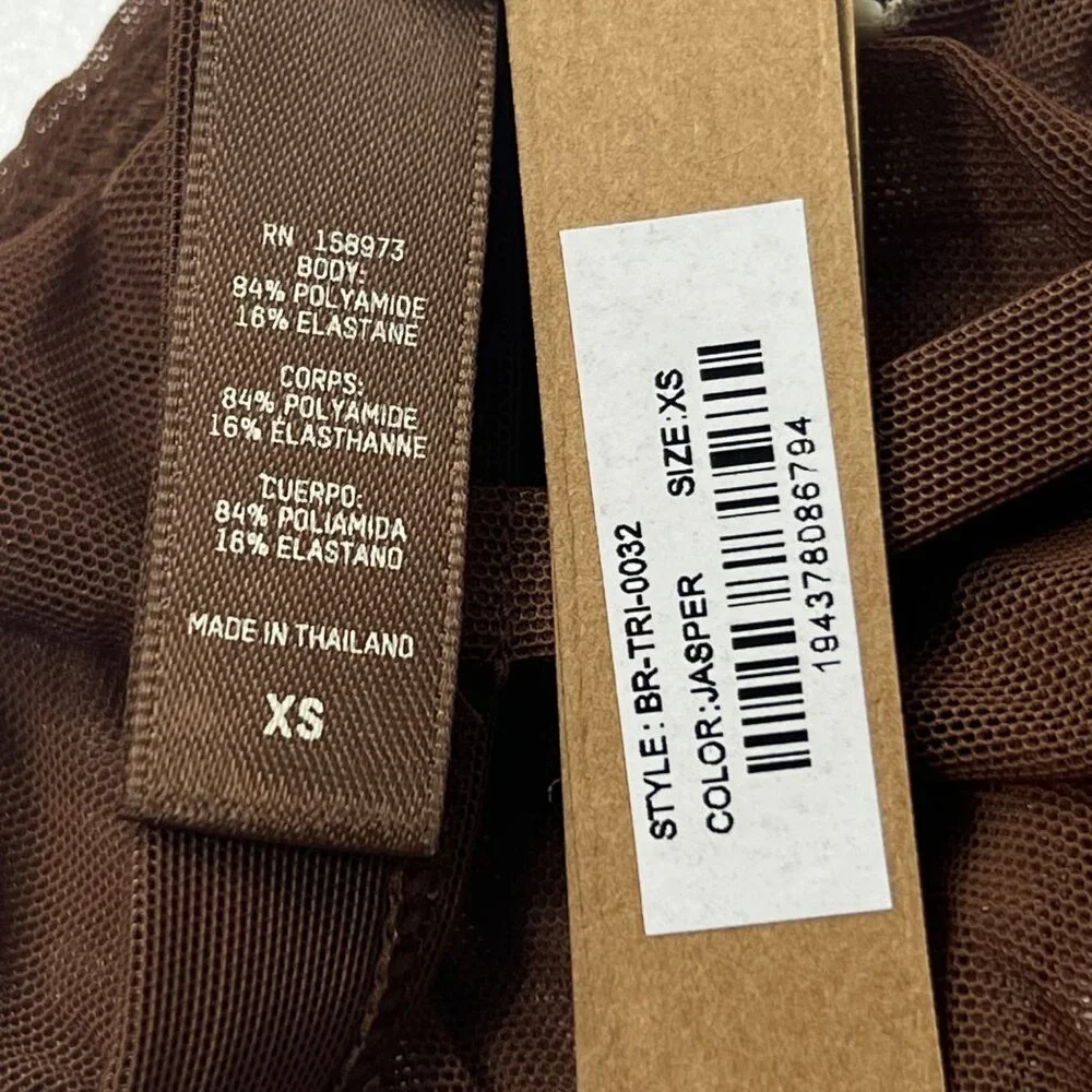 SKIMS Mesh Triangle Bralette Jasper‎ XS